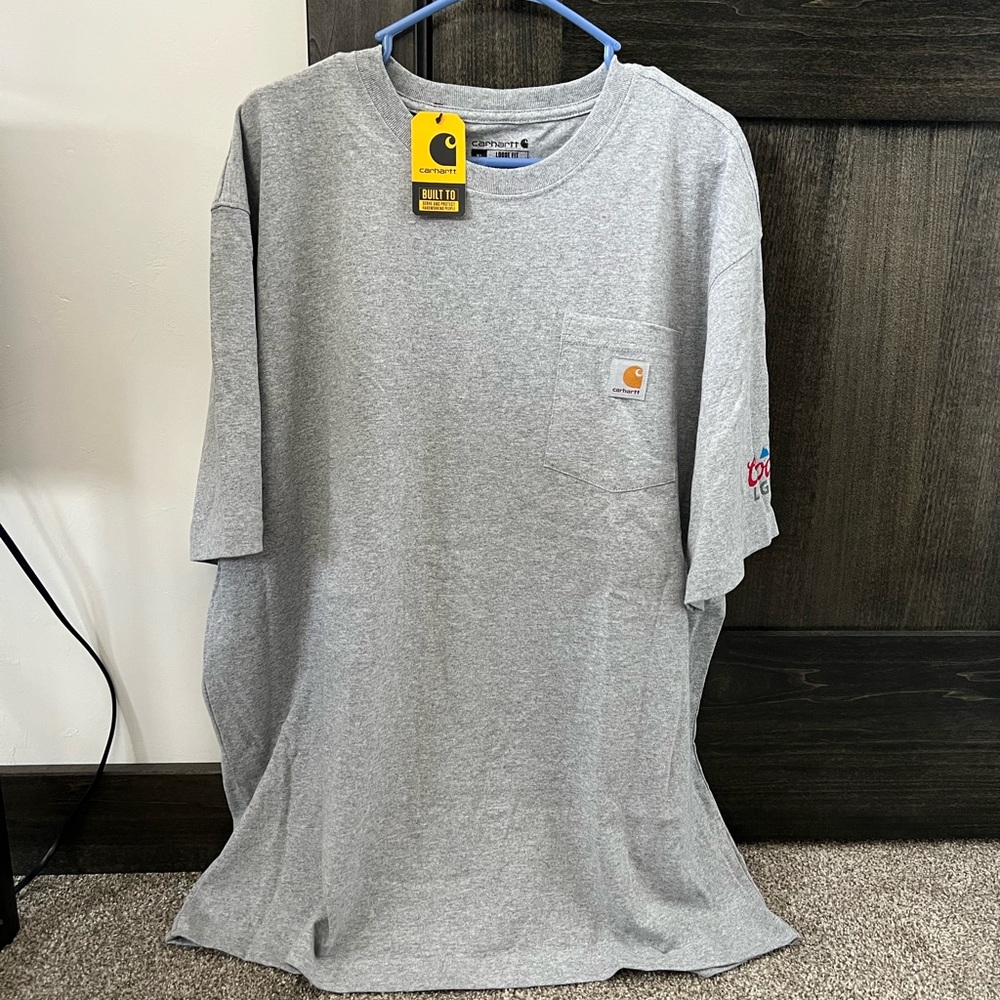 NWT Carhartt Men's Gray Pocket Coors Light T-Shirt Size XL